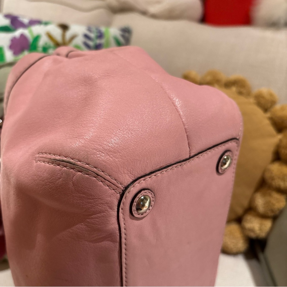 Coach SoHo Pink Shoulder Bag with Cherry Charm - Picture 6 of 12